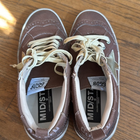 Golden Goose brown canvas Mid/Star Made in Italy women’s sneakers size 40 - Picture 5 of 10